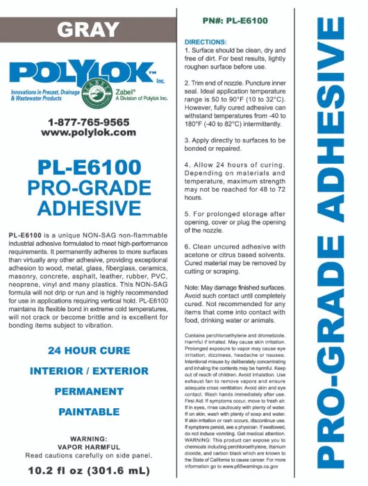 Polylok Polylok PRO-GRADE ADHESIVE