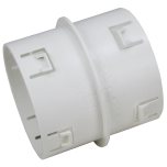 3" & 4" Corrugated Pipe Coupler (fits 4" SCH 40, 4" SDR 35, 4" corrugated, and 3" corrugated pipe)