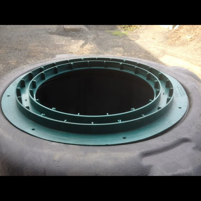 Sewage septic tank concrete ring installation, building manhole using  concrete ring mold Stock Photo - Alamy